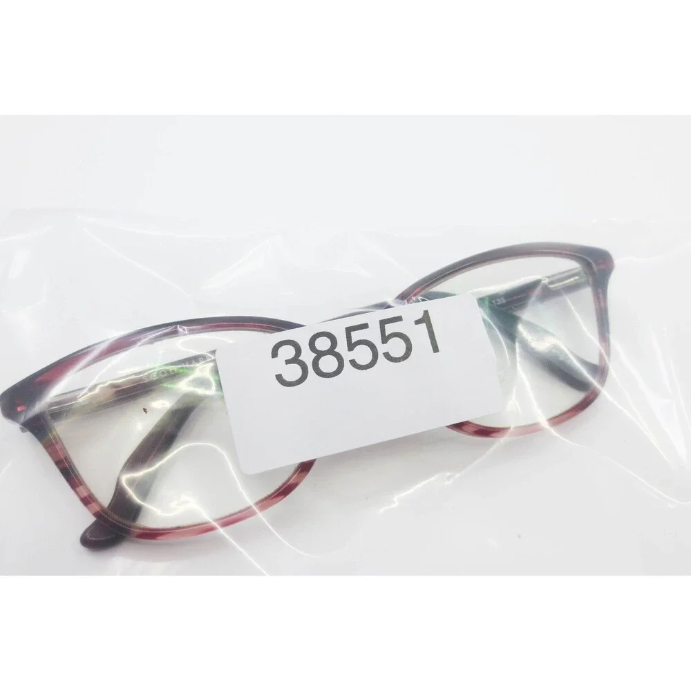 Scott Harris SH-596 C1 Europa Eyeglass Frames Burgundy Striped Cat Eye 53-16-135